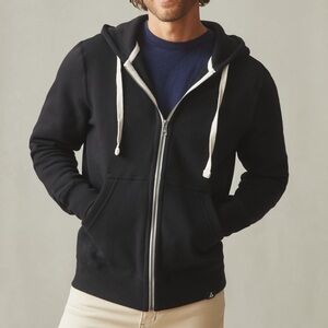 American Giant Men's Midweight Full Zip in Black, Size L